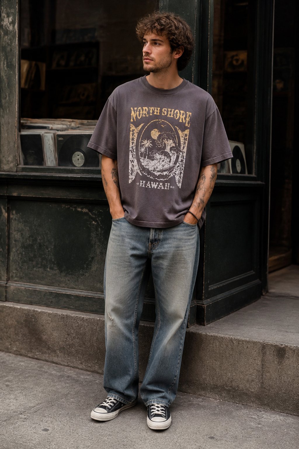 Vintage wash lifestyle styling reference