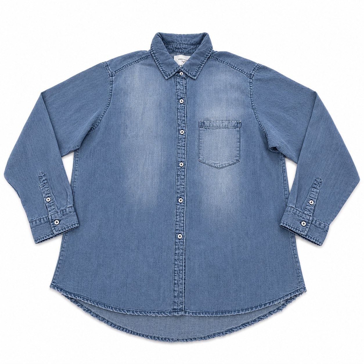 Washed Denim Shirt, style RZN-26-03, front view