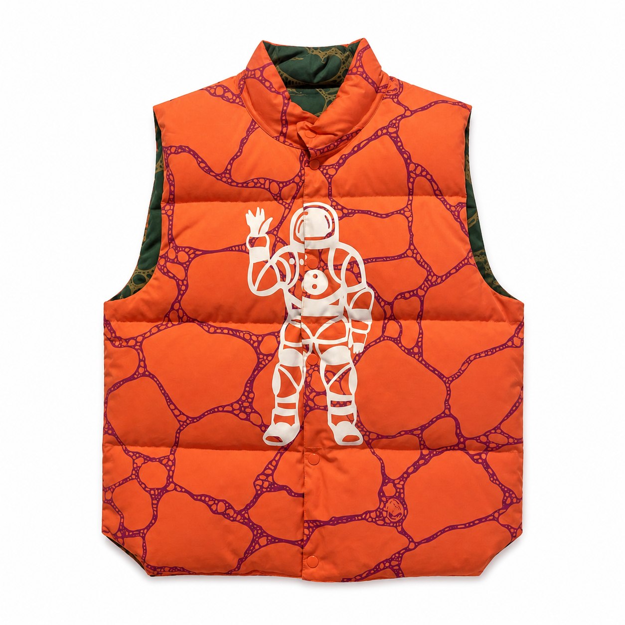 Printed Puffer Vest, style RZN-26-14, front view